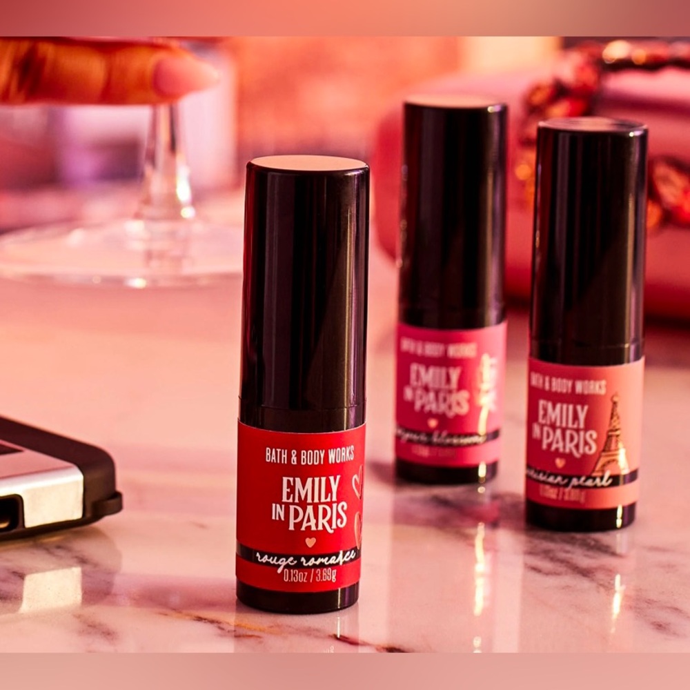 New B&BW Emily in Paris Rouge Romance Lipstick & Champagne in Paris LipGloss